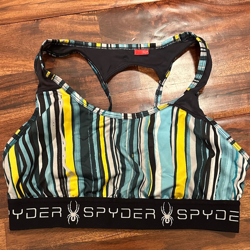 Spyder Women's Multicolor Striped Sports Bra